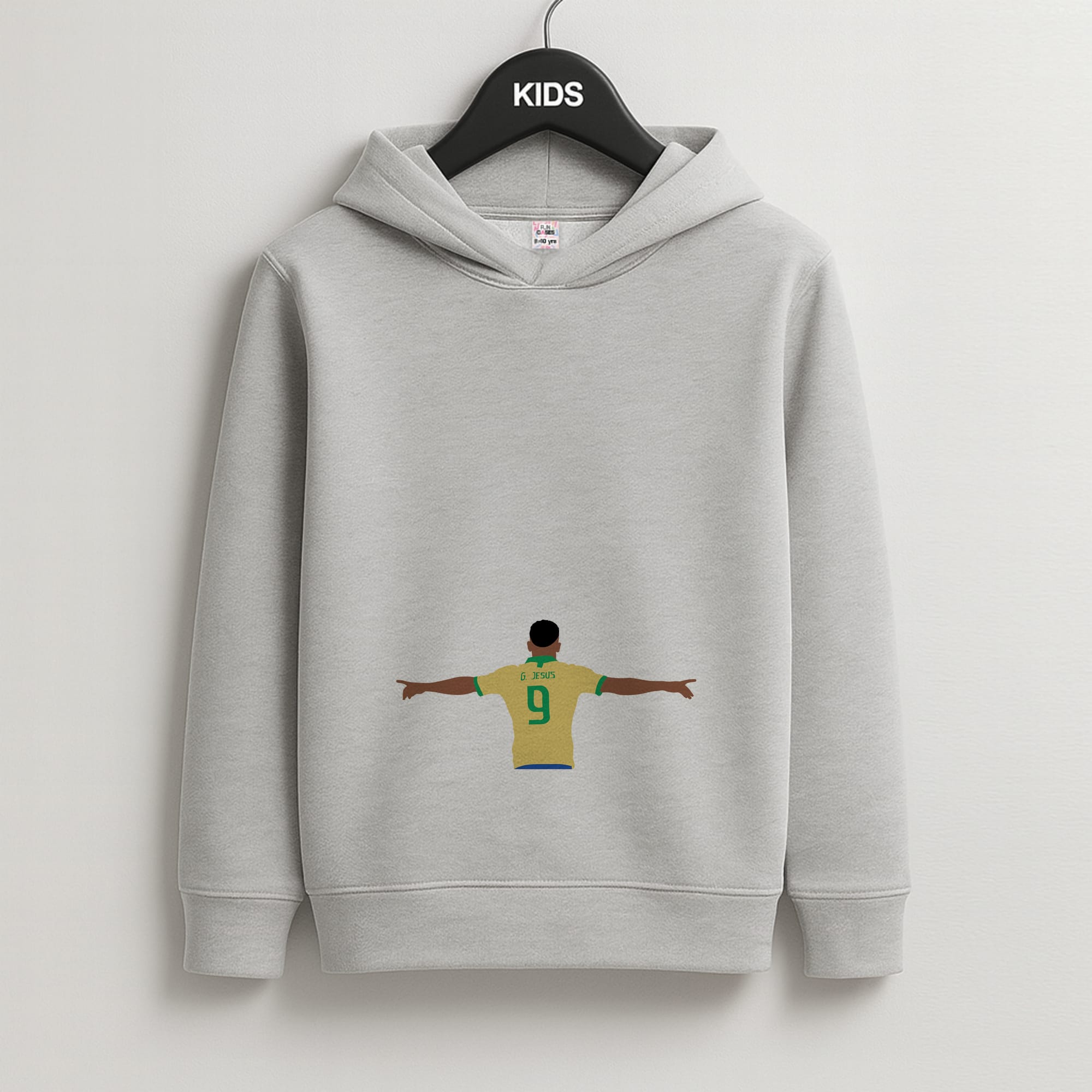 Jesus - Football Kids Grey Hoodie