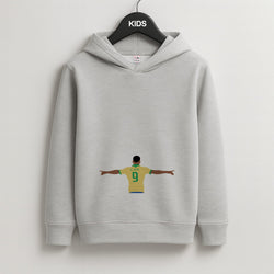 Jesus - Football Kids Grey Hoodie