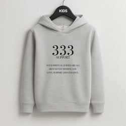 333 - Angel Numbers Kids Grey Hoodie