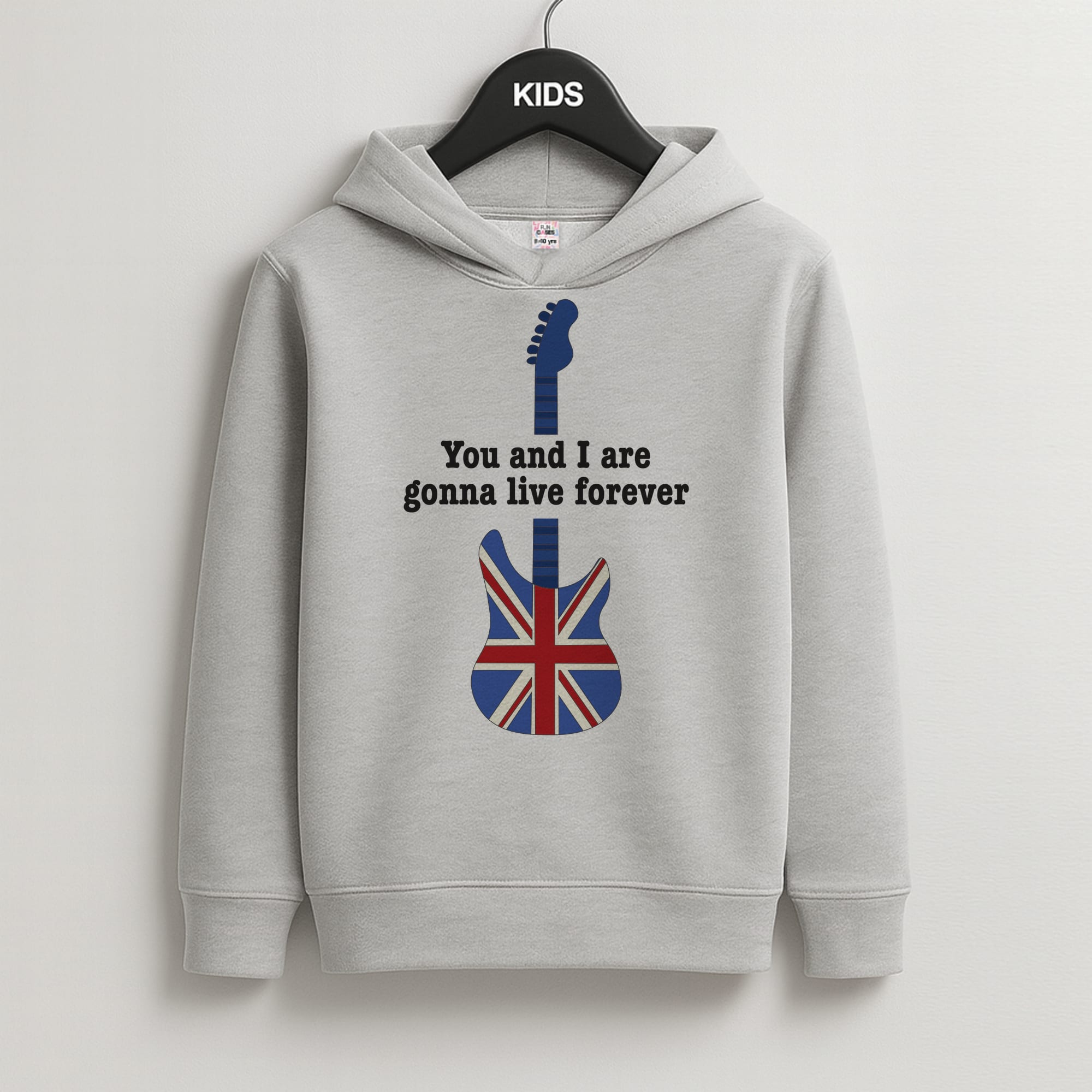 You And I Are Gonna Live Forever Kids Grey Hoodie