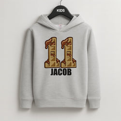 Eleven - Personalised Stranger Kids Grey Hoodie