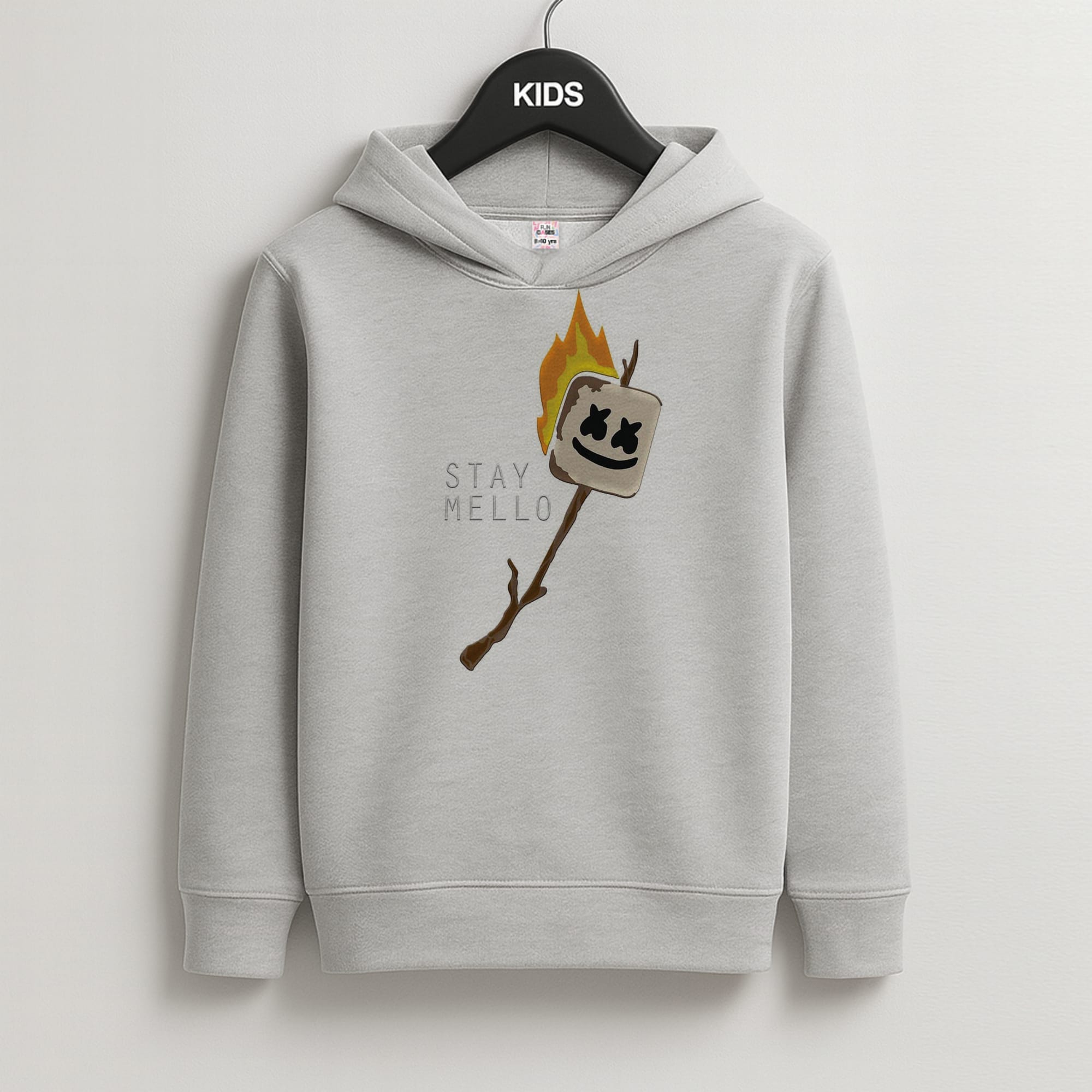 Stay Mello White Helmet DJw - White Helmet DJ Kids Hoodie