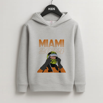 Miami 2024 Kids Grey Hoodie