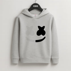 Dual Sides Helmet DJ  Kids Grey Hoodie