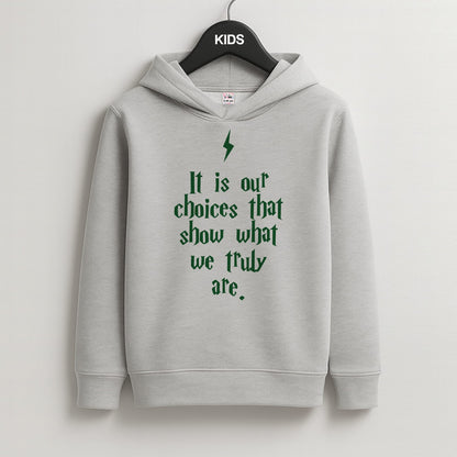 It Is Our Choices Kids Grey Hoodie