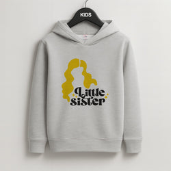 Little Sister - Hocus Halloween Kids Grey Hoodie