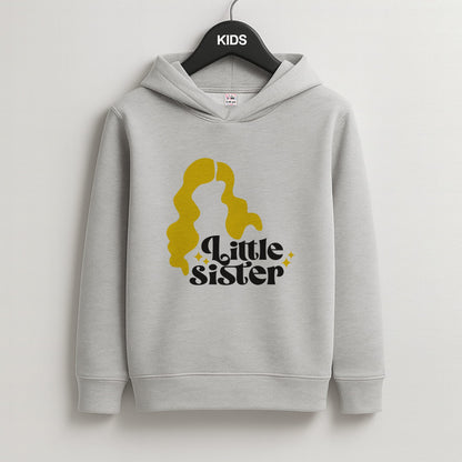 Little Sister - Hocus Halloween Kids Grey Hoodie