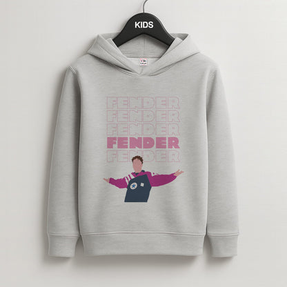 Fender Pink Sports Jersey Kids Grey Hoodie