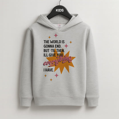 The World Is Gonna End - Fender Kids Grey Hoodie