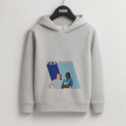Yes Chef Blue Kids Grey Hoodie