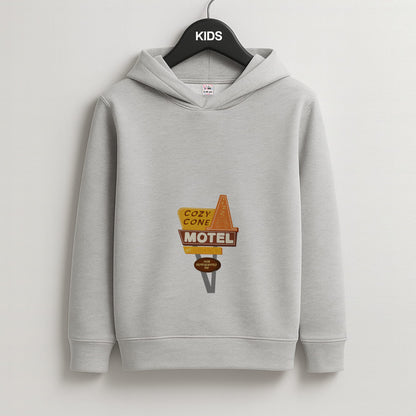 Cozy Cone Motel - Cars Kids Grey Hoodie