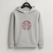 Pink Coffee Logo Kids Hoodie 2