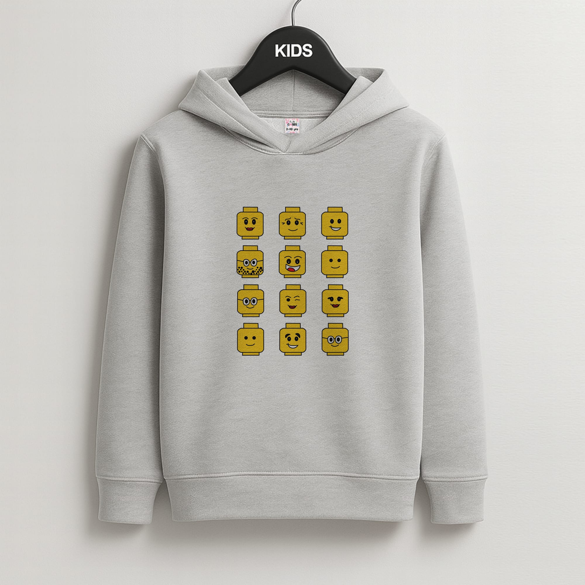 Characters - Bricks Kids Grey Hoodie