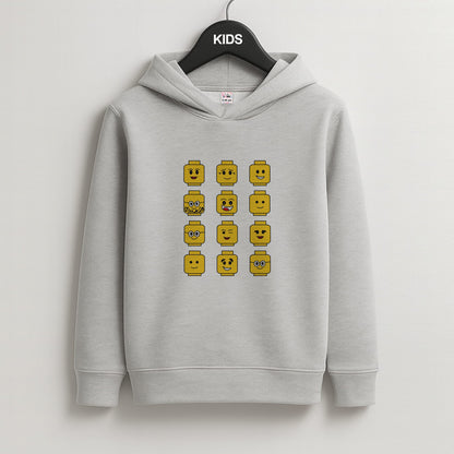 Characters - Bricks Kids Grey Hoodie