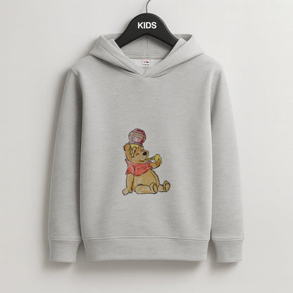Winnie Sketch Kids Grey Hoodie