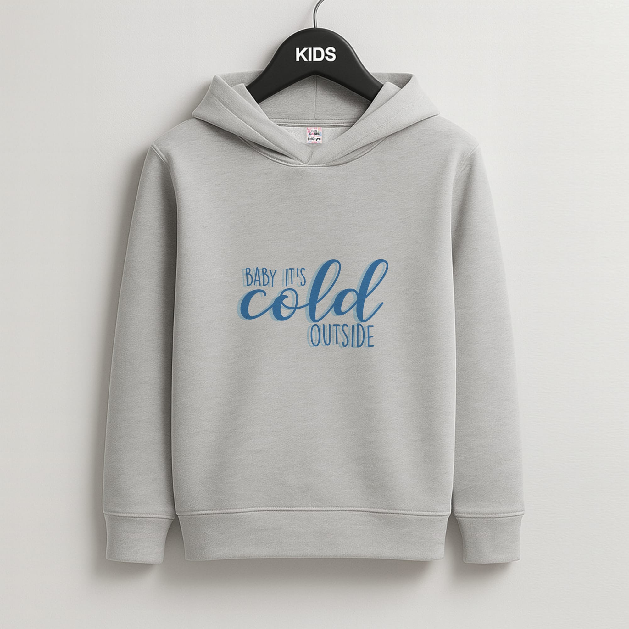 Baby It's Cold Outside - Christmas Songs Kids Grey Hoodie