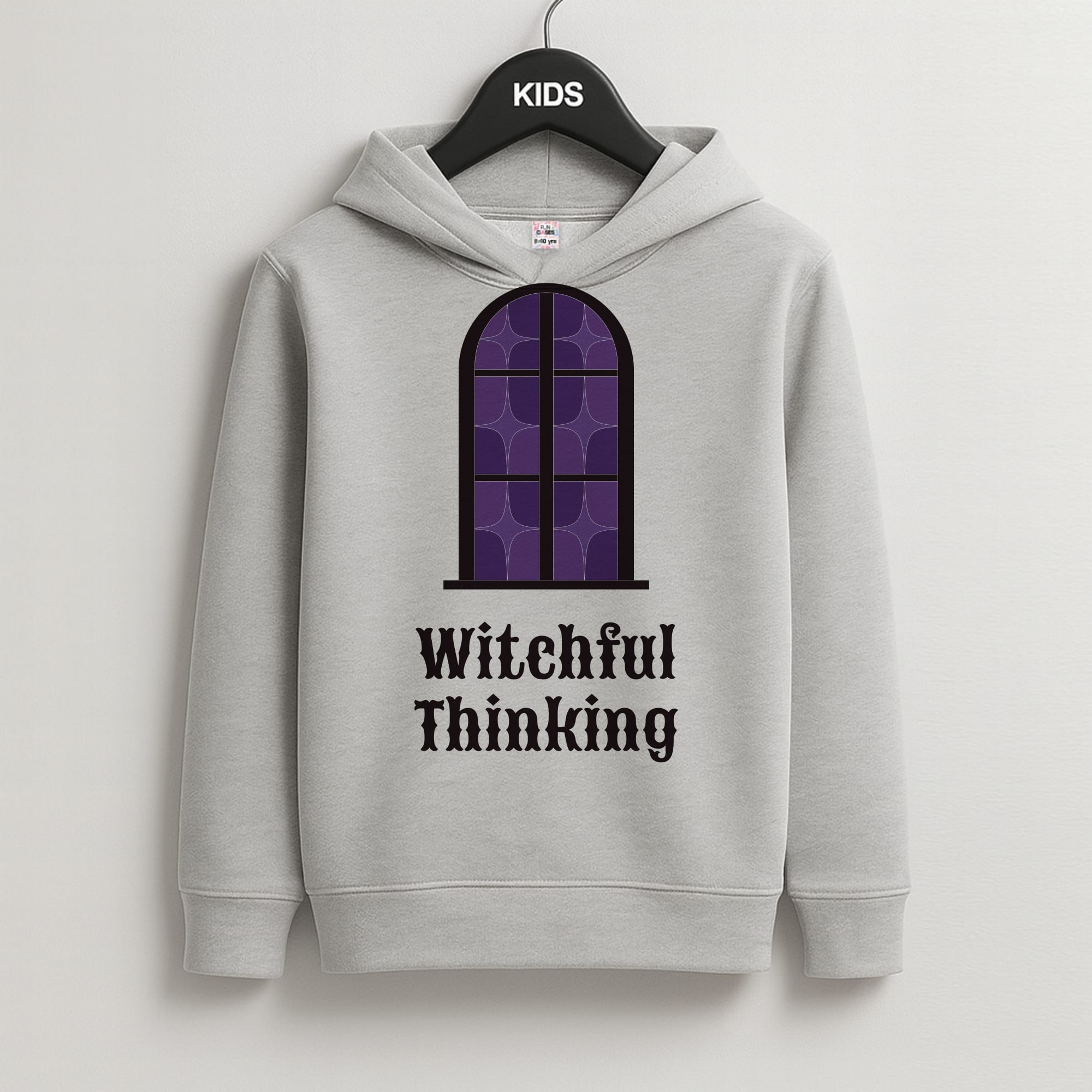 Witchful Thinking Kids Grey Hoodie