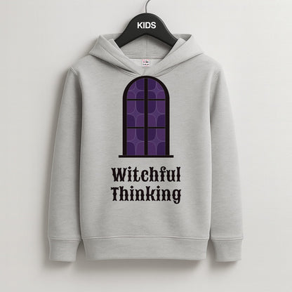 Witchful Thinking Kids Grey Hoodie