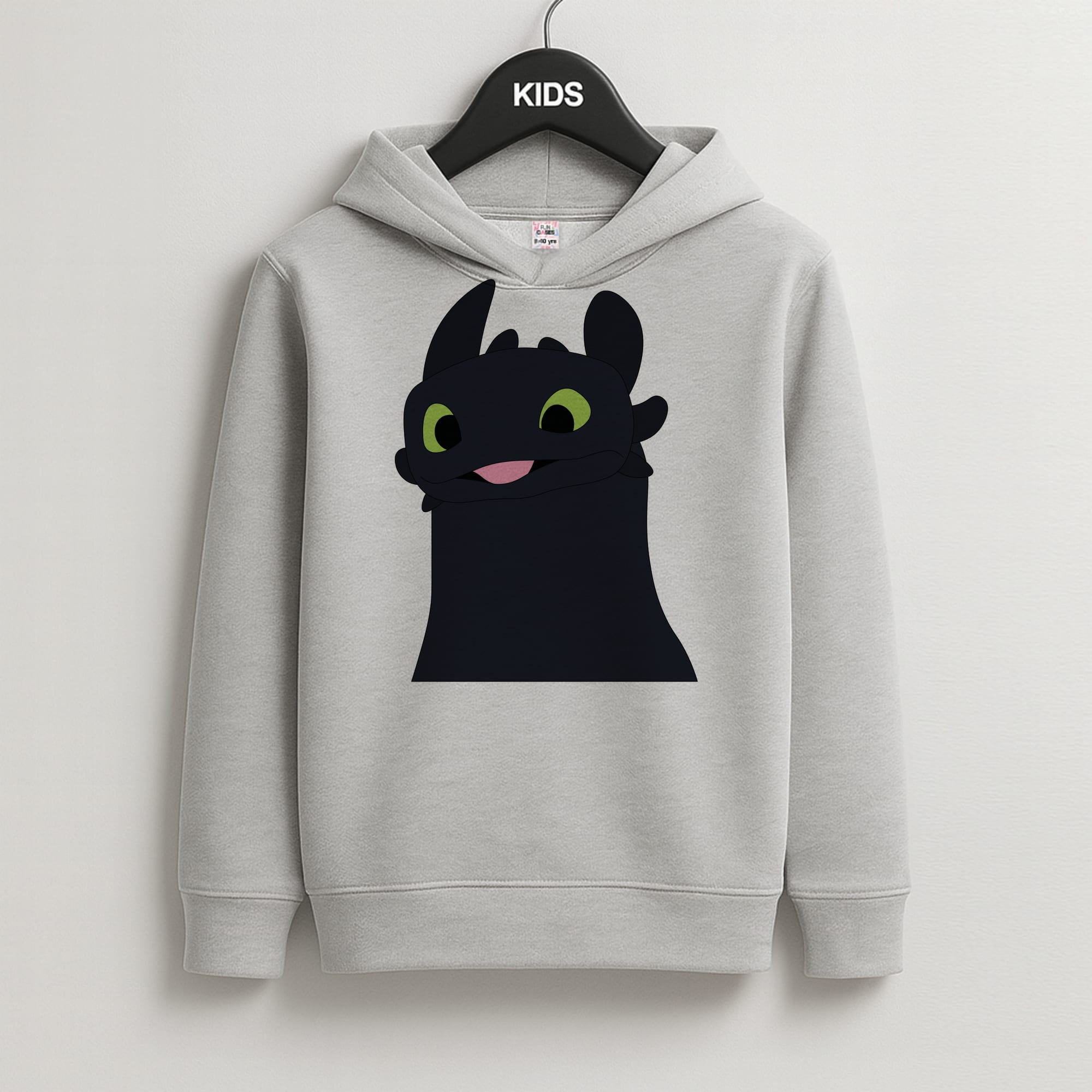 Black Fury Dragon Kids Hoodie
