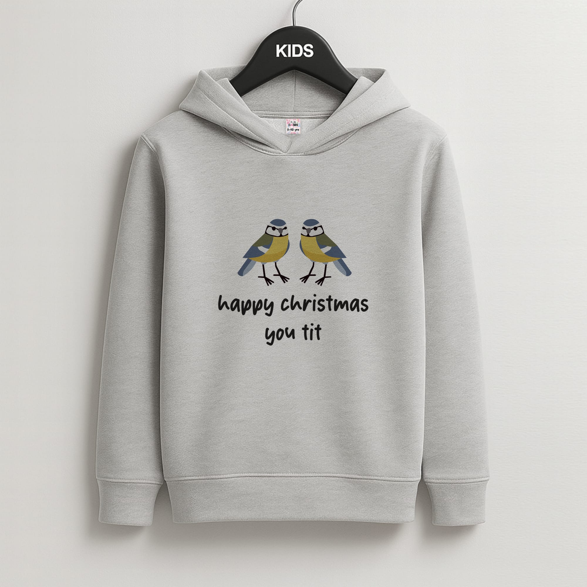 Happy Christmas You Tit - Christmas Kids Grey Hoodie