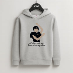 I'll Dance With My Hands Above My Head Wednesday Kids Grey Hoodie