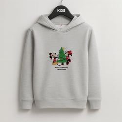 Festive Fairytale Mice - Christmas Kids Grey Hoodie