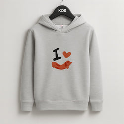 I love Dachshunds Kids Grey Hoodie