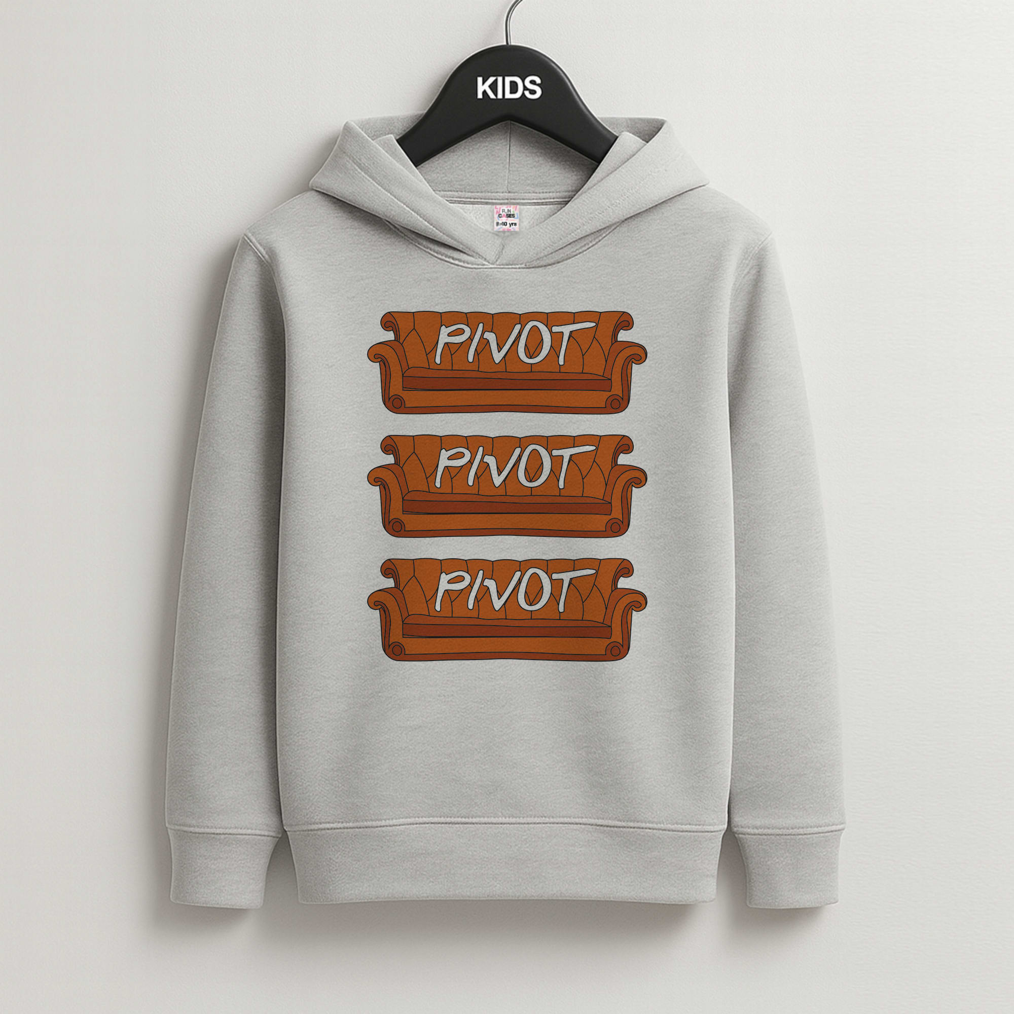 Sitcom Couches Pivot  Kids Grey Hoodie
