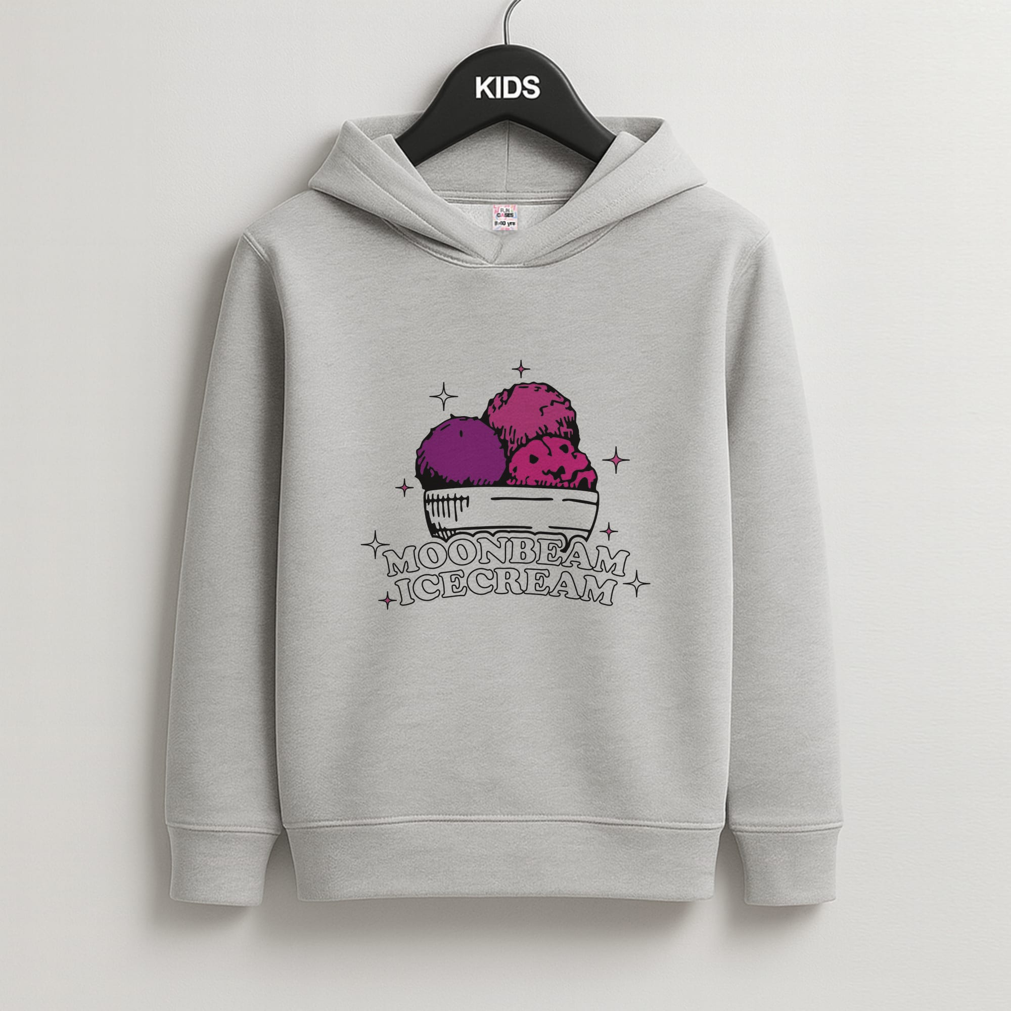 Moonbeam Icecream Kids Grey Hoodie