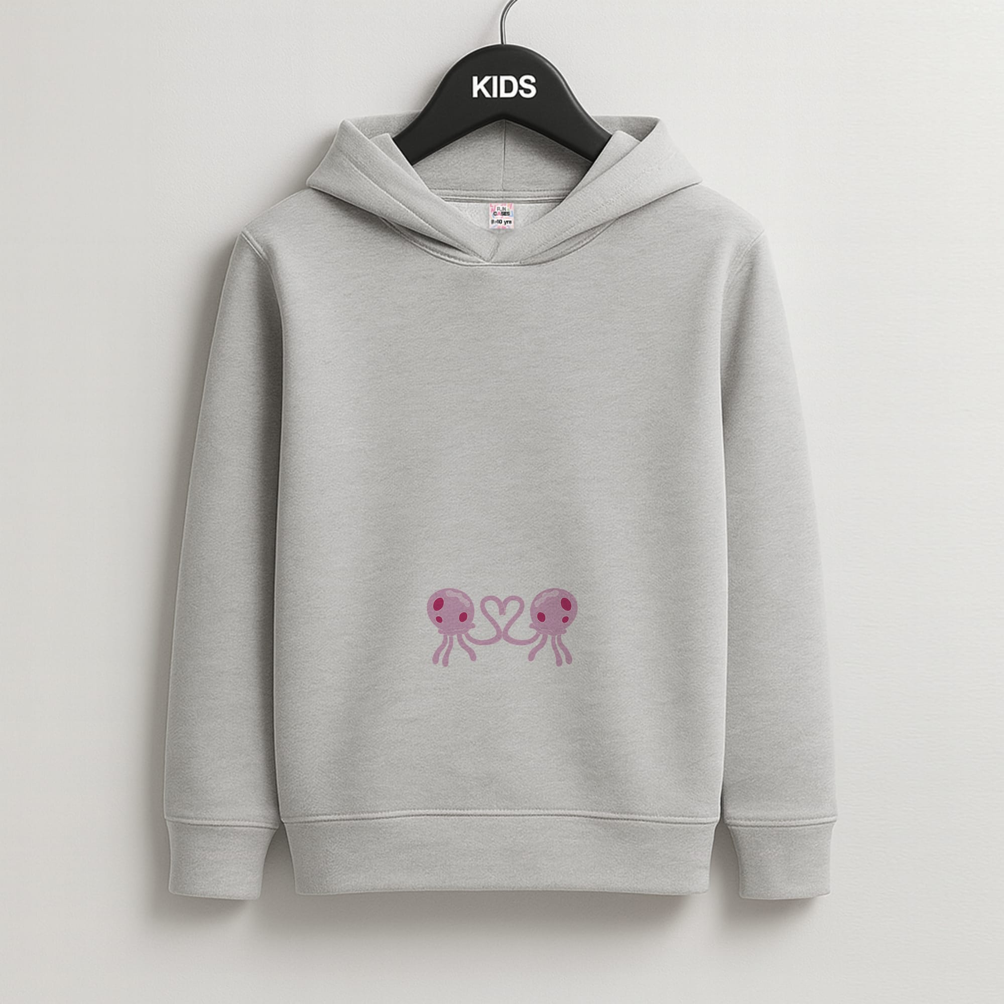 Love Heart Kids Grey Hoodie