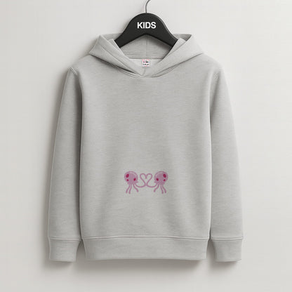 Love Heart Kids Grey Hoodie