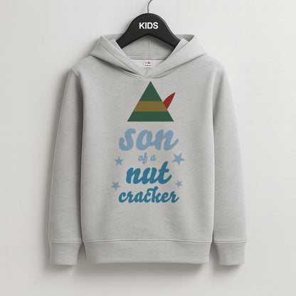 Son Of A Nut Cracker - Elf Kids Grey Hoodie