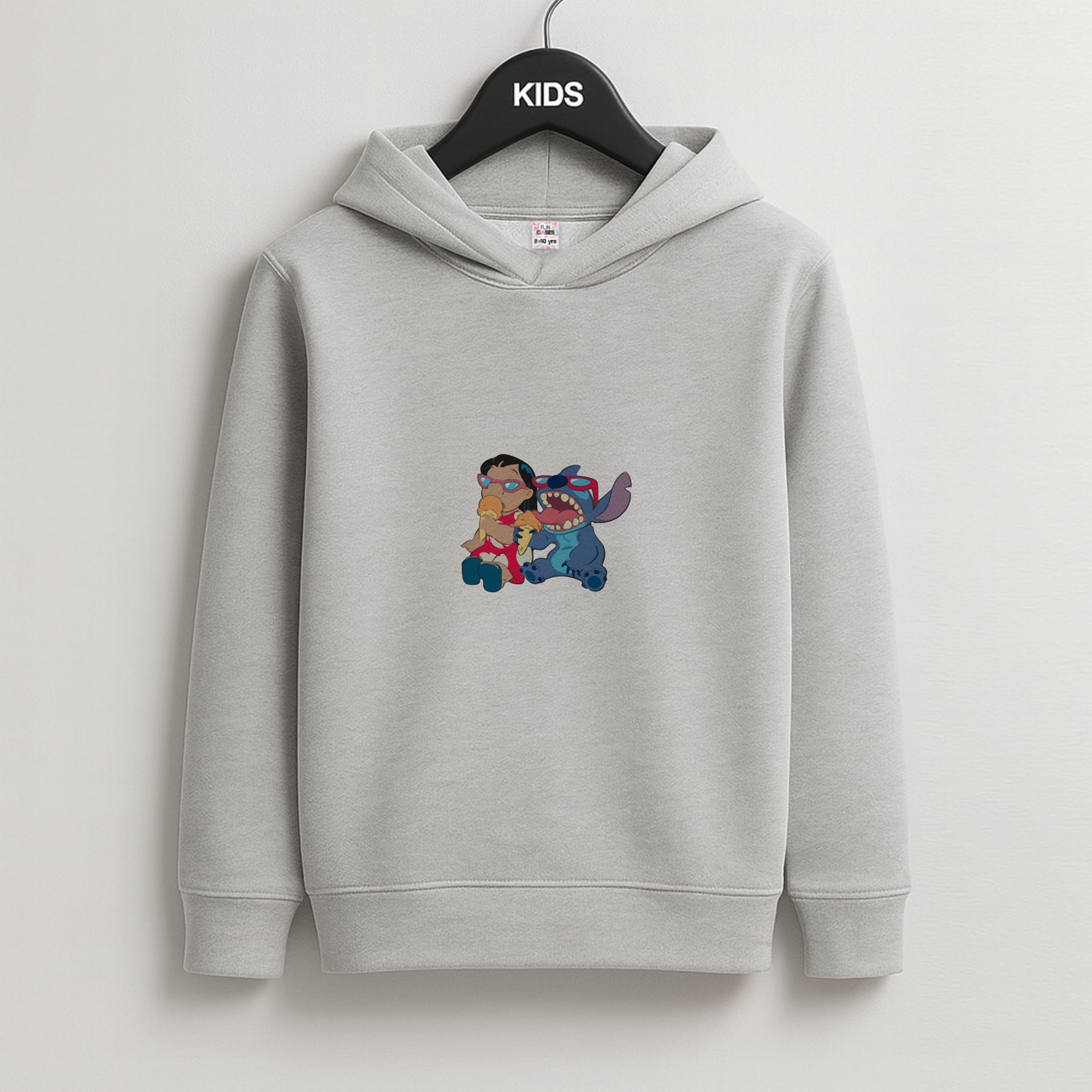 Ice Cream Alien Blue Kids Grey Hoodie