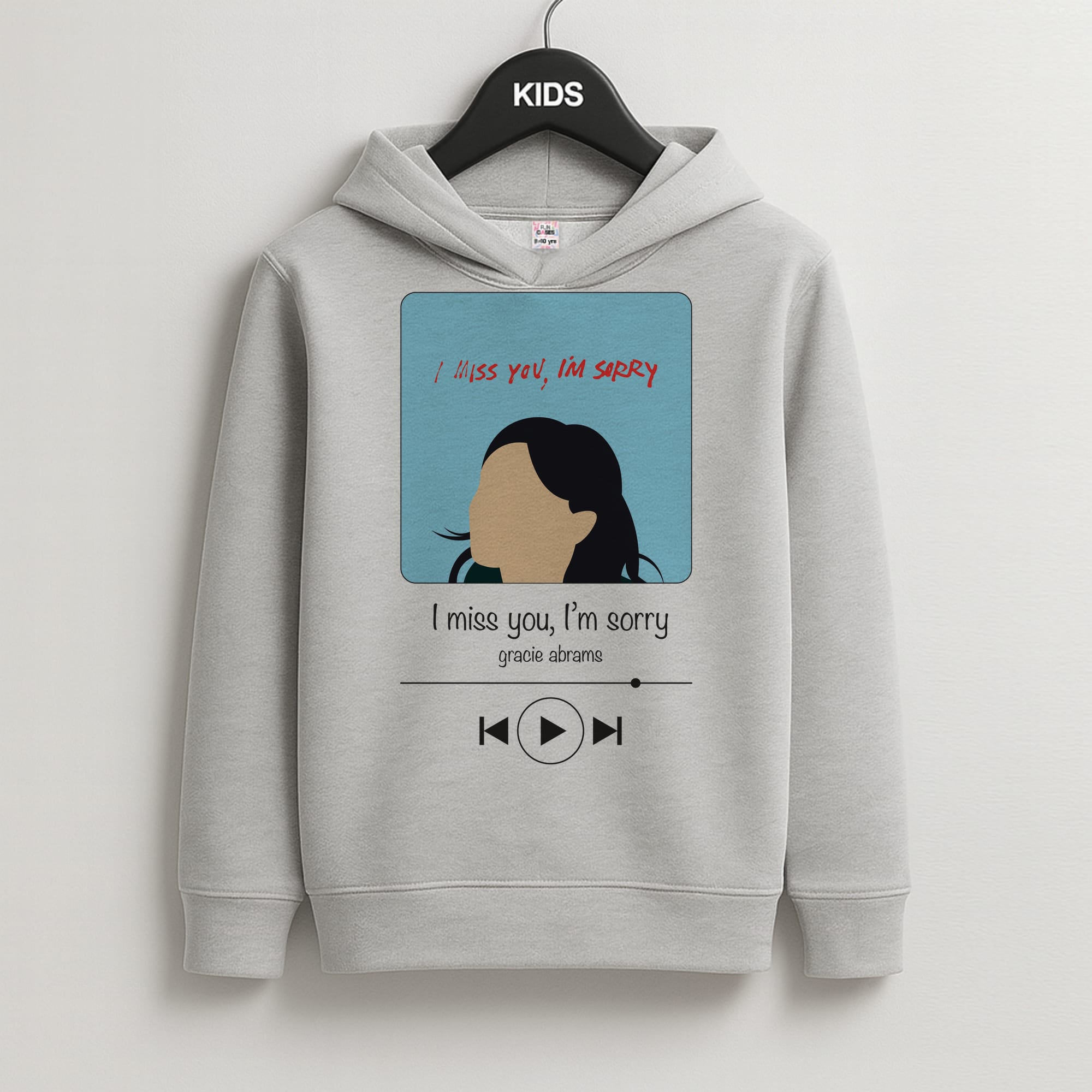 I Miss You - Abrams Kids Grey Hoodie