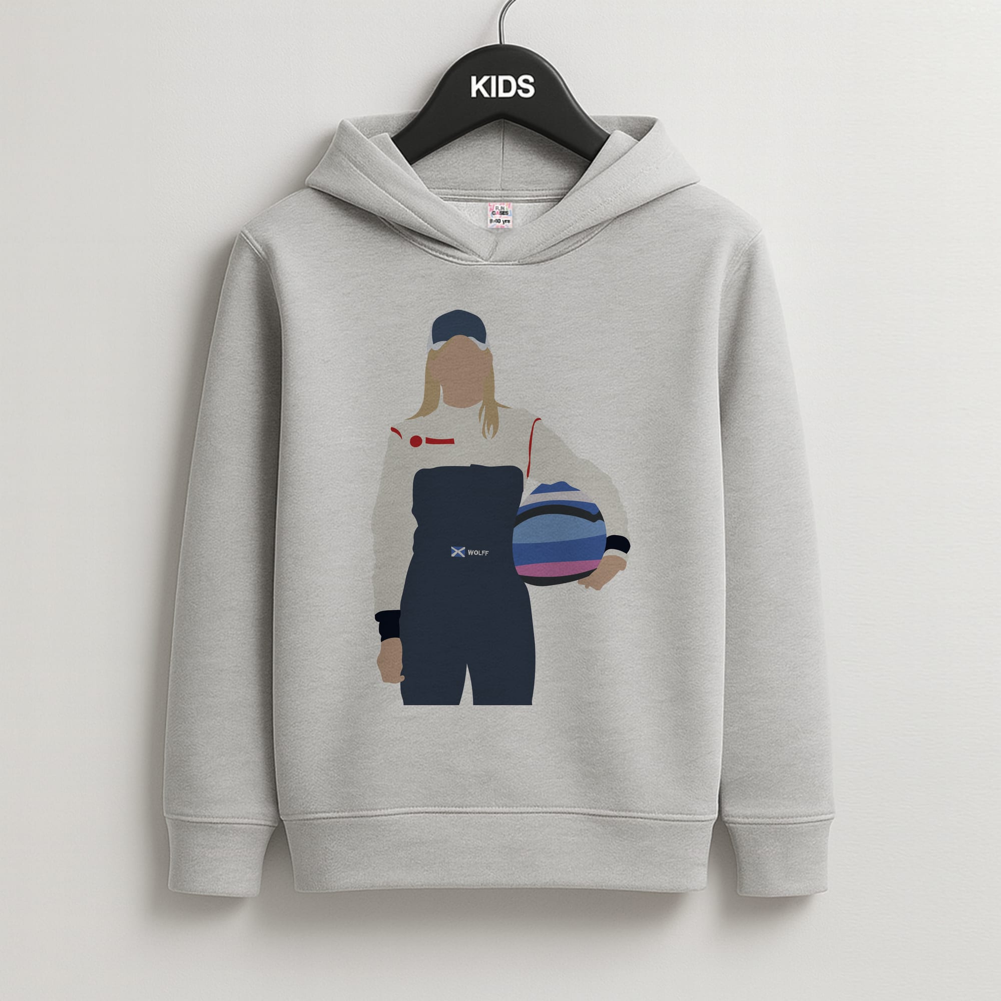 Wolf - F1 Kids Grey Hoodie