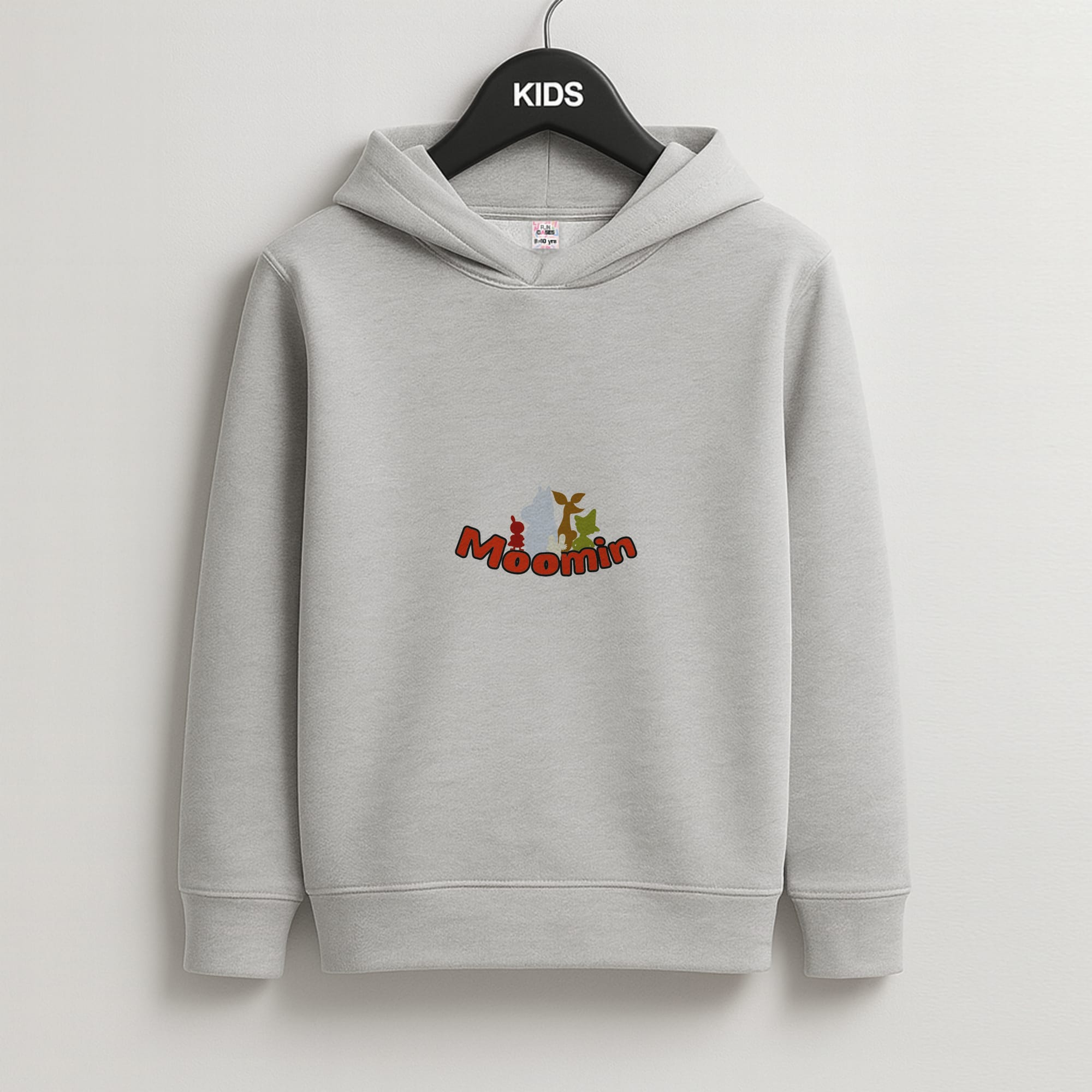 Moom Text Kids Grey Hoodie