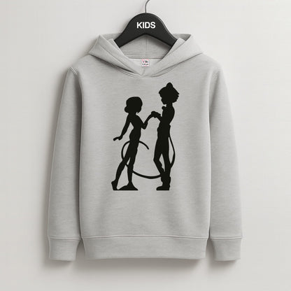 Ladybug And Cat Noir Kids Grey Hoodie