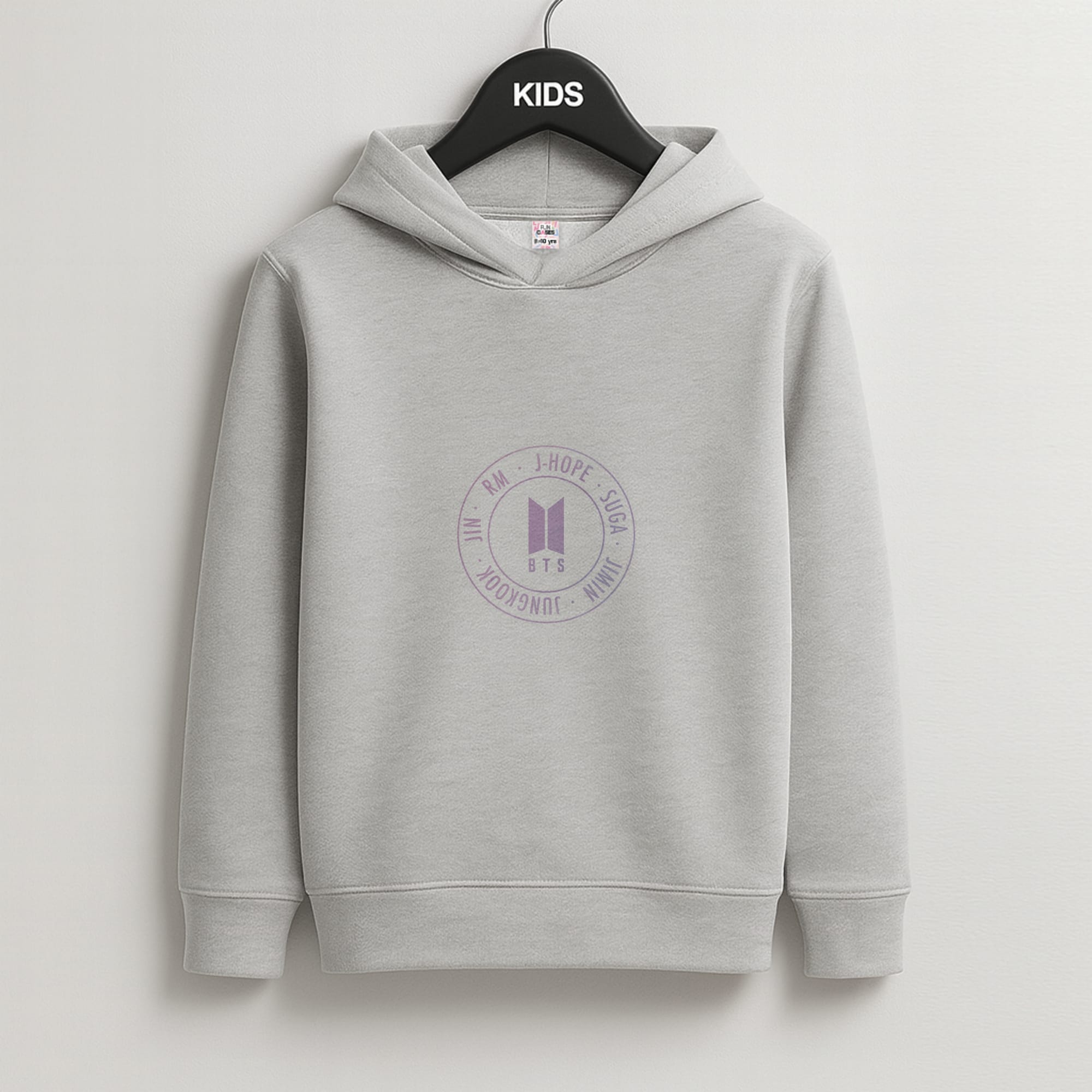Galaxy Logo - BTS Kids Grey Hoodie