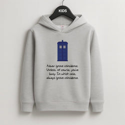 Never Ignore Coincidence Kids Grey Hoodie
