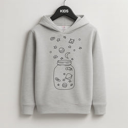 Space Jar Kids Grey Hoodie