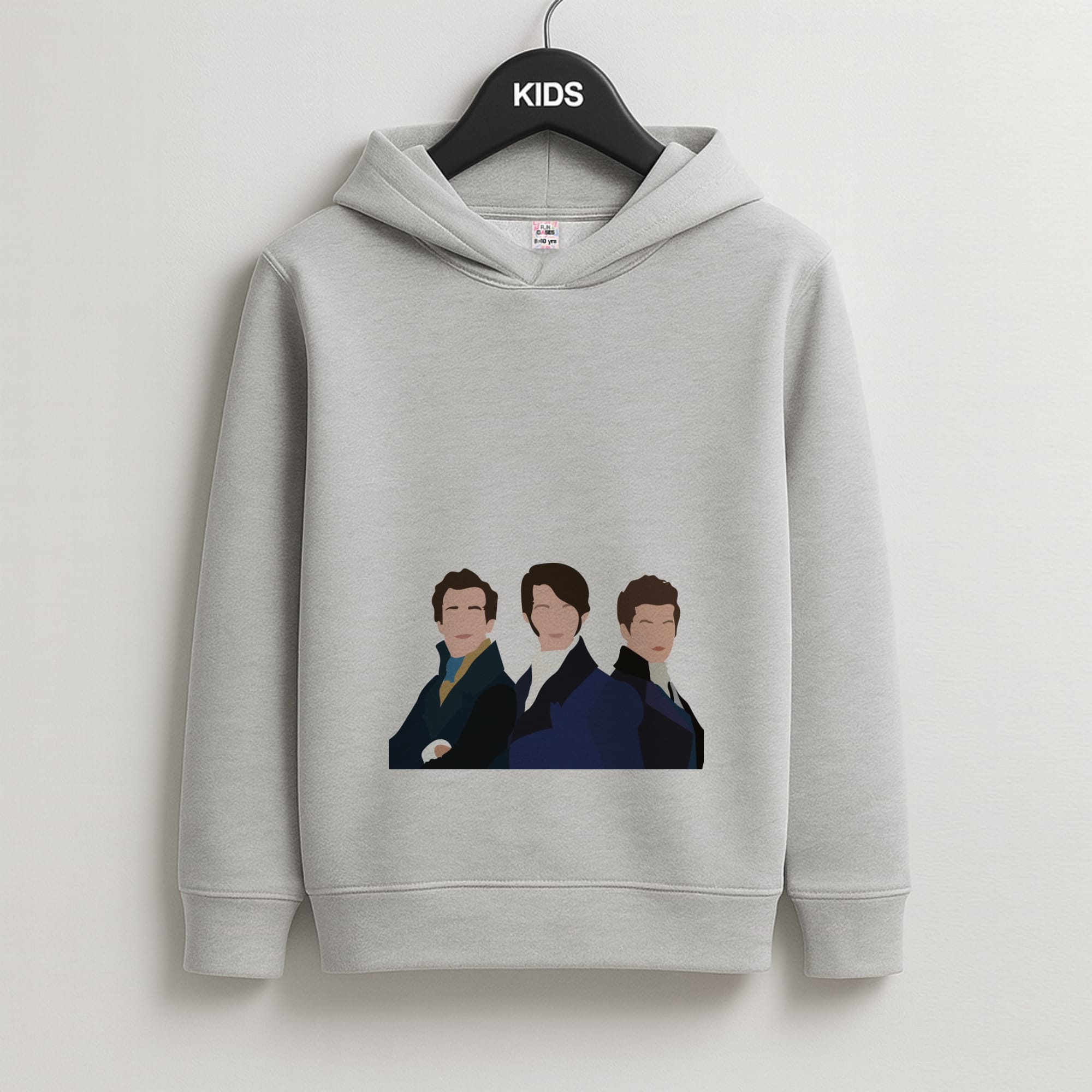 Regency Era Boys Kids Grey Hoodie