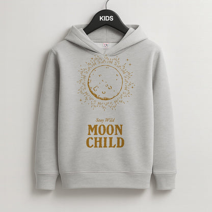 Stay Wild, Moon Child Kids Grey Hoodie