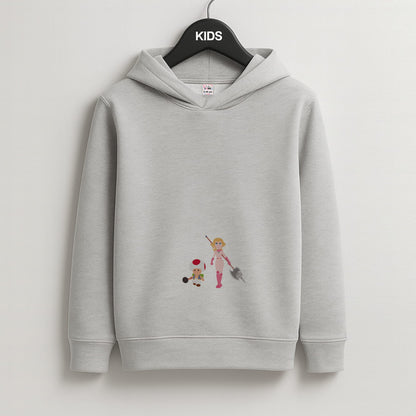 Toad And Peach Kids Grey Hoodie