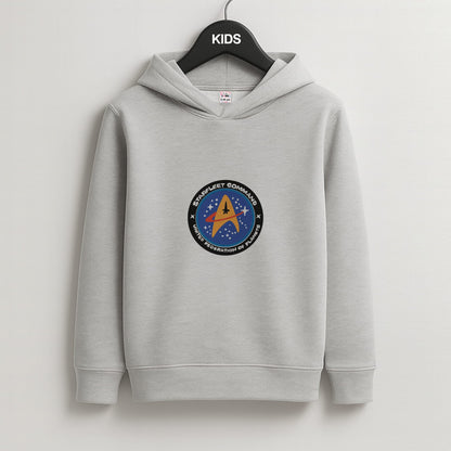 Starfleet command Kids Grey Hoodie
