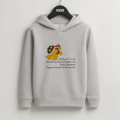 Peach, You're So Cool Kids Grey Hoodie