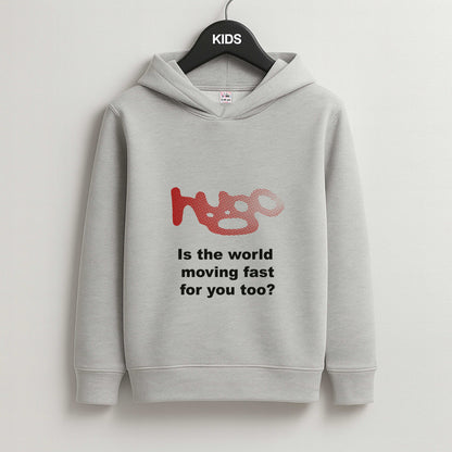 Pink Hugo - Kids Grey Hoodie