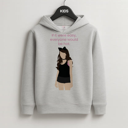 If It Were Easy.. Kids Grey Hoodie