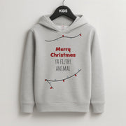 Merry Christmas Ya Filthy Animal Kids Hoodie 2