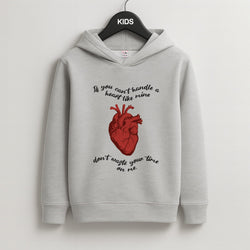 Don't Waste Your Time On Me Kids Grey Hoodie