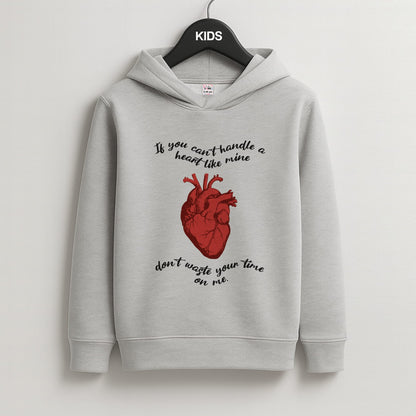 Don't Waste Your Time On Me Kids Grey Hoodie